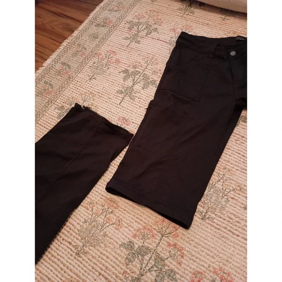 Prana Monarch‎ Women's Convertible Hiking Pants Size 12 Regular Black Zip Off - Picture 8 of 13